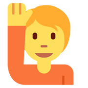 Emoji 🙋 Persona Con Mano Alzata su Twitter Twemoji 13.0.