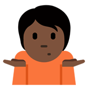 Emoji 🤷🏿 Persona Che Scrolla Le Spalle: Carnagione Scura su Twitter Twemoji 13.0.