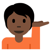 💁🏿 Emoji Infoschalter-Mitarbeiter(in): dunkle Hautfarbe Twitter Twemoji 13.0.