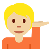 💁🏼 Emoji Infoschalter-Mitarbeiter(in): mittelhelle Hautfarbe Twitter Twemoji 13.0.