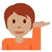 💁🏽 Emoji Infoschalter-Mitarbeiter(in): mittlere Hautfarbe Twitter Twemoji 13.0.