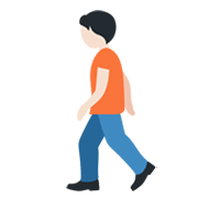 🚶🏻 Emoji Persona Caminando: Tono De Piel Claro en Twitter Twemoji 13.0.