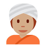 Emoji 👳🏽 Persona Con Turbante: Carnagione Olivastra su Twitter Twemoji 13.0.