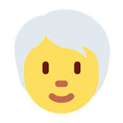 🧑‍🦳 Emoji Erwachsener: weißes Haar Twitter Twemoji 13.0.