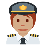 🧑🏽‍✈️ Emoji Pilot(in): mittlere Hautfarbe Twitter Twemoji 13.0.