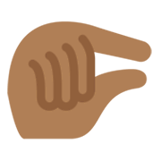 🤏🏾 Emoji Mão Beliscando: Pele Morena Escura na Twitter Twemoji 13.0.