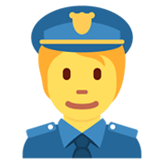 👮 Emoji Agente De Policía en Twitter Twemoji 13.0.