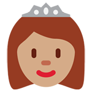 👸🏽 Emoji Princesa: Tono De Piel Medio en Twitter Twemoji 13.0.