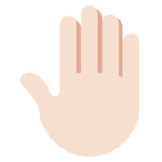 🤚🏻 Emoji erhobene Hand von hinten: helle Hautfarbe Twitter Twemoji 13.0.