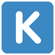Emoji 🇰 Lettera simbolo indicatore regionale K su Twitter Twemoji 13.0.