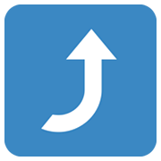 ⤴️ Emoji Flecha Derecha Curvándose Hacia Arriba en Twitter Twemoji 13.0.