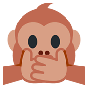 🙊 Emoji sich den Mund zuhaltendes Affengesicht Twitter Twemoji 13.0.