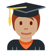Emoji 🧑🏽‍🎓 Studente: Carnagione Olivastra su Twitter Twemoji 13.0.