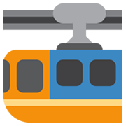Émoji 🚟 Train Suspendu sur Twitter Twemoji 13.0.