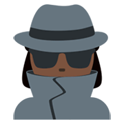 Emoji 🕵🏿‍♀️ Investigatrice: Carnagione Scura su Twitter Twemoji 13.0.