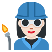 👩🏻‍🏭 Emoji Fabrikarbeiterin: helle Hautfarbe Twitter Twemoji 13.0.