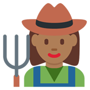 👩🏾‍🌾 Emoji Agricultora: Tono De Piel Oscuro Medio en Twitter Twemoji 13.0.