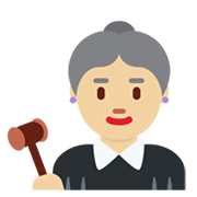 Emoji 👩🏼‍⚖️ Giudice Donna: Carnagione Abbastanza Chiara su Twitter Twemoji 13.0.