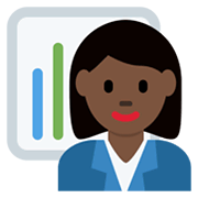 👩🏿‍💼 Emoji Oficinista Mujer: Tono De Piel Oscuro en Twitter Twemoji 13.0.