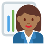 👩🏾‍💼 Emoji Oficinista Mujer: Tono De Piel Oscuro Medio en Twitter Twemoji 13.0.