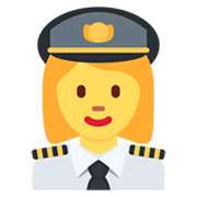 👩‍✈️ Emoji Piloto Mujer en Twitter Twemoji 13.0.