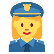 Emoji 👮‍♀️ Poliziotta su Twitter Twemoji 13.0.