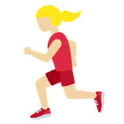 🏃🏼‍♀️ Emoji Mujer Corriendo: Tono De Piel Claro Medio en Twitter Twemoji 13.0.