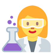 Emoji 👩‍🔬 Scienziata su Twitter Twemoji 13.0.