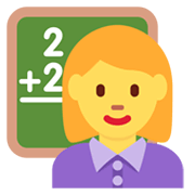 Emoji 👩‍🏫 Professoressa su Twitter Twemoji 13.0.