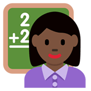Emoji 👩🏿‍🏫 Professoressa: Carnagione Scura su Twitter Twemoji 13.0.