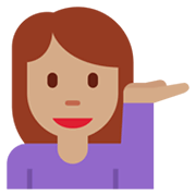 Emoji 💁🏽‍♀️ Donna Con Suggerimento: Carnagione Olivastra su Twitter Twemoji 13.0.