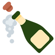 🍾 Emoji Flasche mit knallendem Korken Twitter Twemoji 13.1.