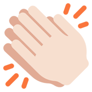 👏🏻 Emoji klatschende Hände: helle Hautfarbe Twitter Twemoji 13.1.