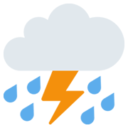 ⛈️ Emoji Wolke mit Blitz und Regen Twitter Twemoji 13.1.