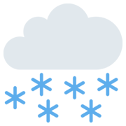 🌨️ Emoji Wolke mit Schnee Twitter Twemoji 13.1.