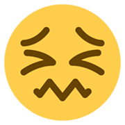 Emoji 😖 Faccina Frustrata su Twitter Twemoji 13.1.