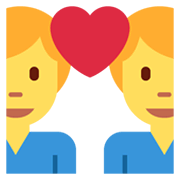 👨‍❤️‍👨 Emoji Liebespaar: Mann, Mann Twitter Twemoji 13.1.