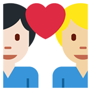 Emoji 👨🏼‍❤️‍👨🏻 Coppia Con Cuore - Uomo: Carnagione Abbastanza Chiara, Uomo: Carnagione Chiara su Twitter Twemoji 13.1.