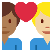Emoji 👨🏼‍❤️‍👨🏾 Coppia Con Cuore - Uomo: Carnagione Abbastanza Chiara, Uomo: Carnagione Abbastanza Scura su Twitter Twemoji 13.1.