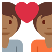 💑🏾 Emoji Liebespaar, mitteldunkle Hautfarbe Twitter Twemoji 13.1.