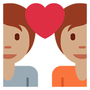 Émoji 💑🏽 Couple Avec Cœur, Peau Légèrement Mate sur Twitter Twemoji 13.1.