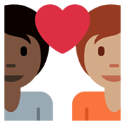 Émoji 🧑🏿‍❤️‍🧑🏽 Couple Avec Cœur: Personne, Personne, Peau Foncée, Peau Légèrement Mate sur Twitter Twemoji 13.1.
