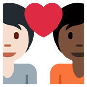 🧑🏻‍❤️‍🧑🏿 Emoji Liebespaar: Person, Person, helle Hautfarbe, dunkle Hautfarbe Twitter Twemoji 13.1.