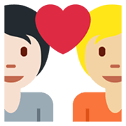 Emoji 🧑🏻‍❤️‍🧑🏼 Coppia Con Cuore: persona, persona, Carnagione Chiara, Carnagione Abbastanza Chiara su Twitter Twemoji 13.1.