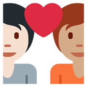 Émoji 🧑🏻‍❤️‍🧑🏽 Couple Avec Cœur: Personne, Personne, Peau Claire, Peau Légèrement Mate sur Twitter Twemoji 13.1.