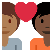 Émoji 🧑🏾‍❤️‍🧑🏿 Couple Avec Cœur: Personne, Personne, Peau Mate, Peau Foncée sur Twitter Twemoji 13.1.