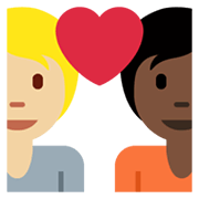 🧑🏼‍❤️‍🧑🏿 Emoji Liebespaar: Person, Person, mittelhelle Hautfarbe, dunkle Hautfarbe Twitter Twemoji 13.1.