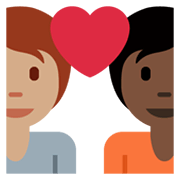 🧑🏽‍❤️‍🧑🏿 Emoji Liebespaar: Person, Person, mittlere Hautfarbe, dunkle Hautfarbe Twitter Twemoji 13.1.
