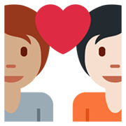 Émoji 🧑🏽‍❤️‍🧑🏻 Couple Avec Cœur: Personne, Personne, Peau Légèrement Mate, Peau Claire sur Twitter Twemoji 13.1.