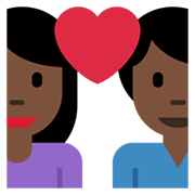 Emoji 👩🏿‍❤️‍👨 Coppia Con Cuore - Donna: Carnagione Scura, Hombre su Twitter Twemoji 13.1.